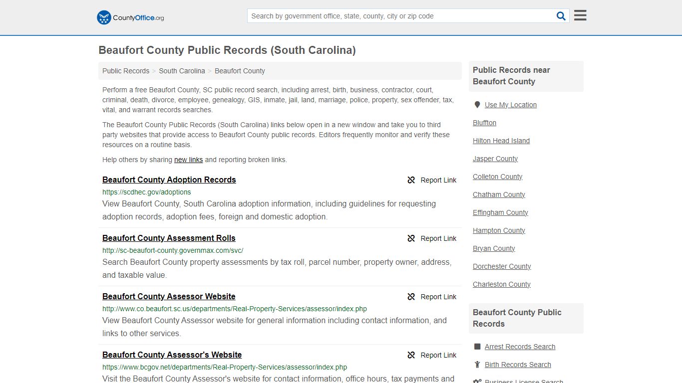 Beaufort County Public Records (South Carolina) - County Office